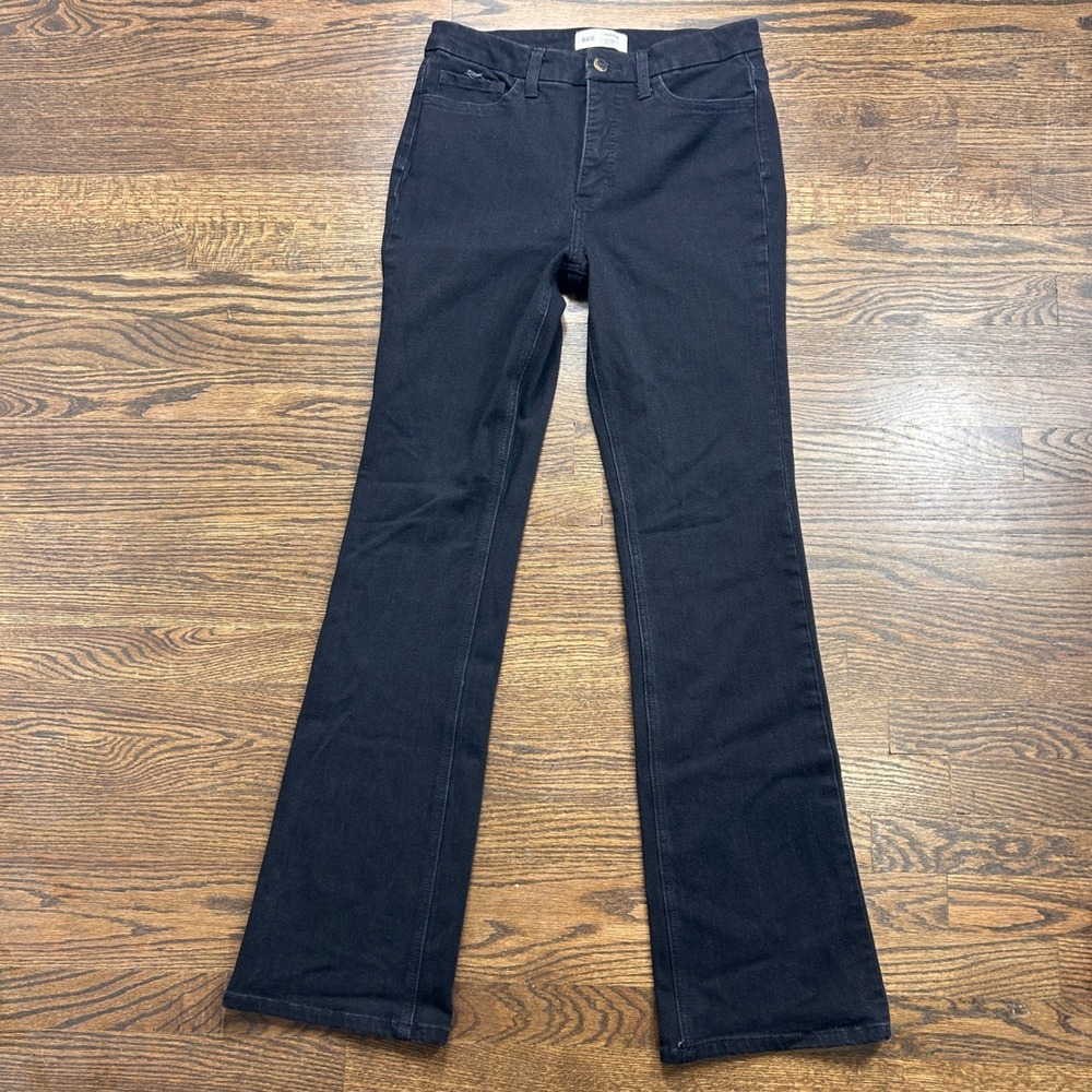 BKE Parker High Rise Bootcut Jeans Black Universal Fit 28x35.5 Long Inseam
